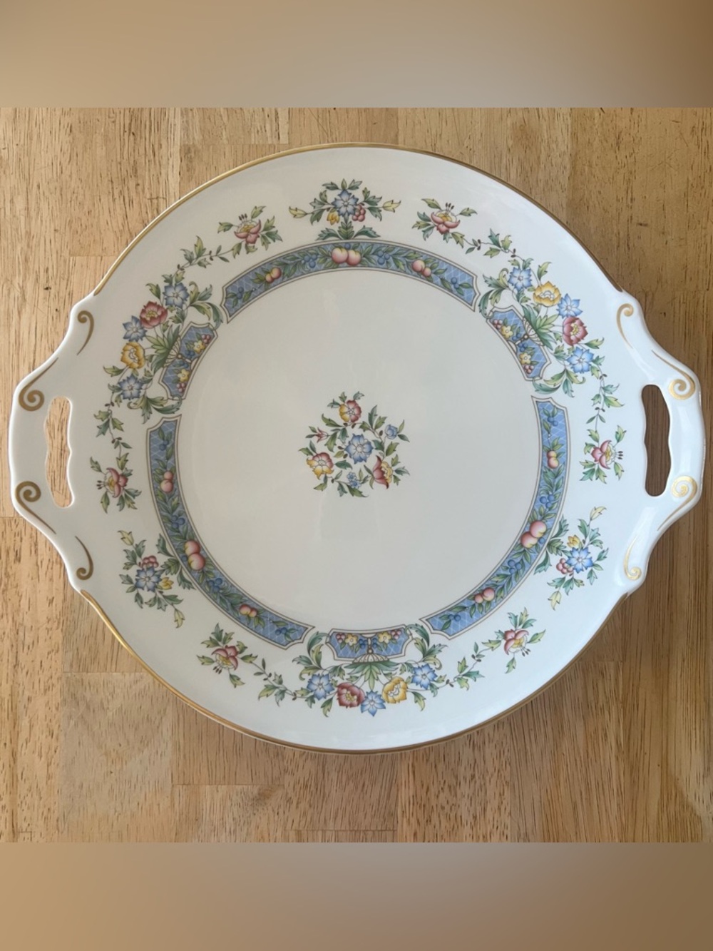 Vintage Royal Worcester “Mayfield” Fine Bone China Handled Cake Plate
